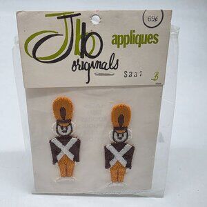 Jhb Originals Soldier Appliques Embroidered Iron-On Patch Set Of 2 Brown & Orang